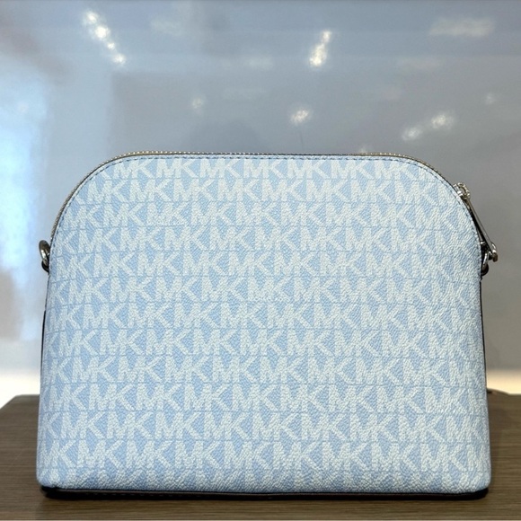 Michael Kors Medium Dome Jet Set Travel Color-Block Signature Logo Crossbody Bag - Picture 6 of 10